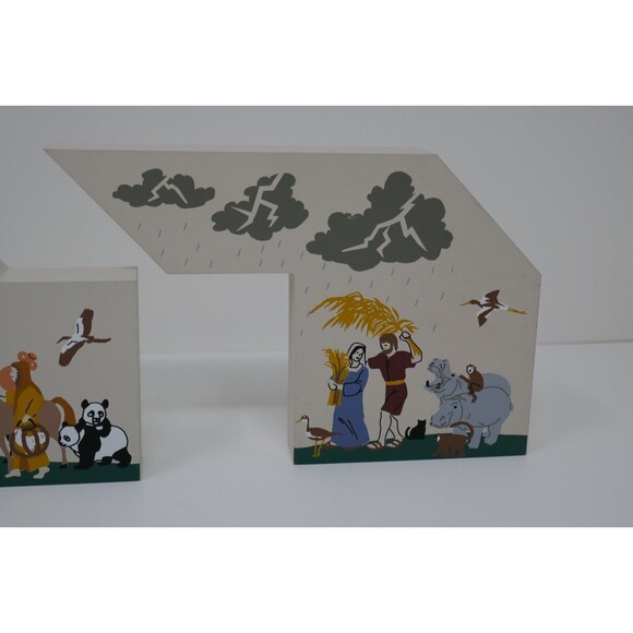 Cat's Meow 3 Piece Hand Painted Noahs Ark Rainbow - Picture 7 of 11